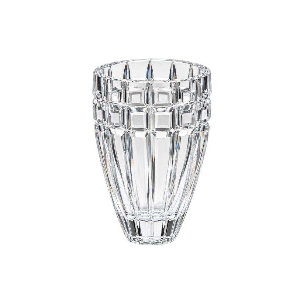 Marquis by Waterford Quadrata 8" Clear Crystal Geometric Vase EUC